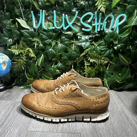 Cole Haan Zerogrand Wingtip Oxford  Men size 9.5 M Farro Birch  brown main image 4